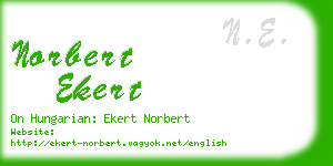 norbert ekert business card